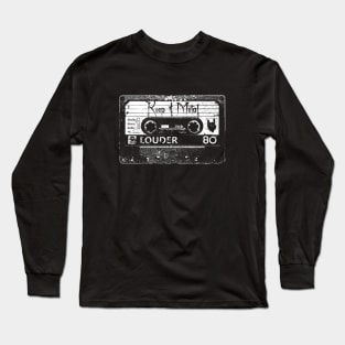 Audio Tape Cassette-Retro-Metal-Rock-Louder Long Sleeve T-Shirt